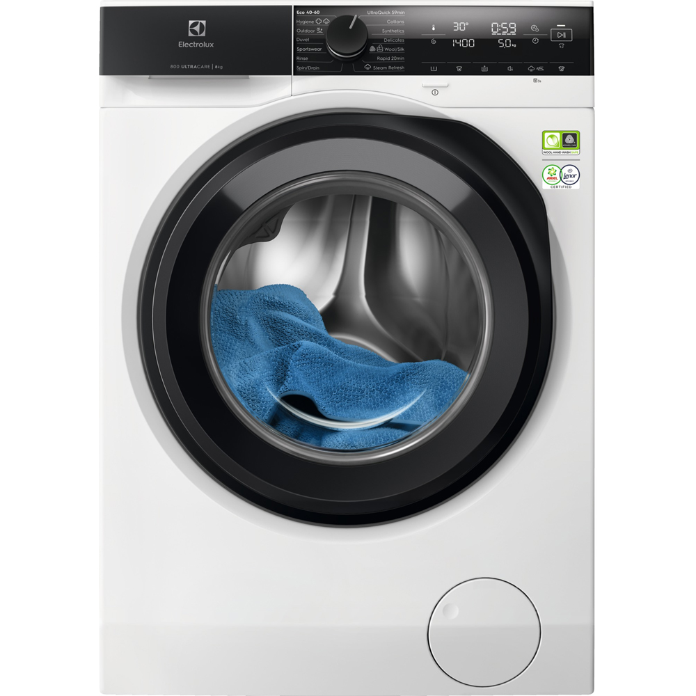 Masina de spalat rufe frontala ELECTROLUX UltraCare 800 EW8F4482E, 8 kg, 1400rpm, Clasa A, alb