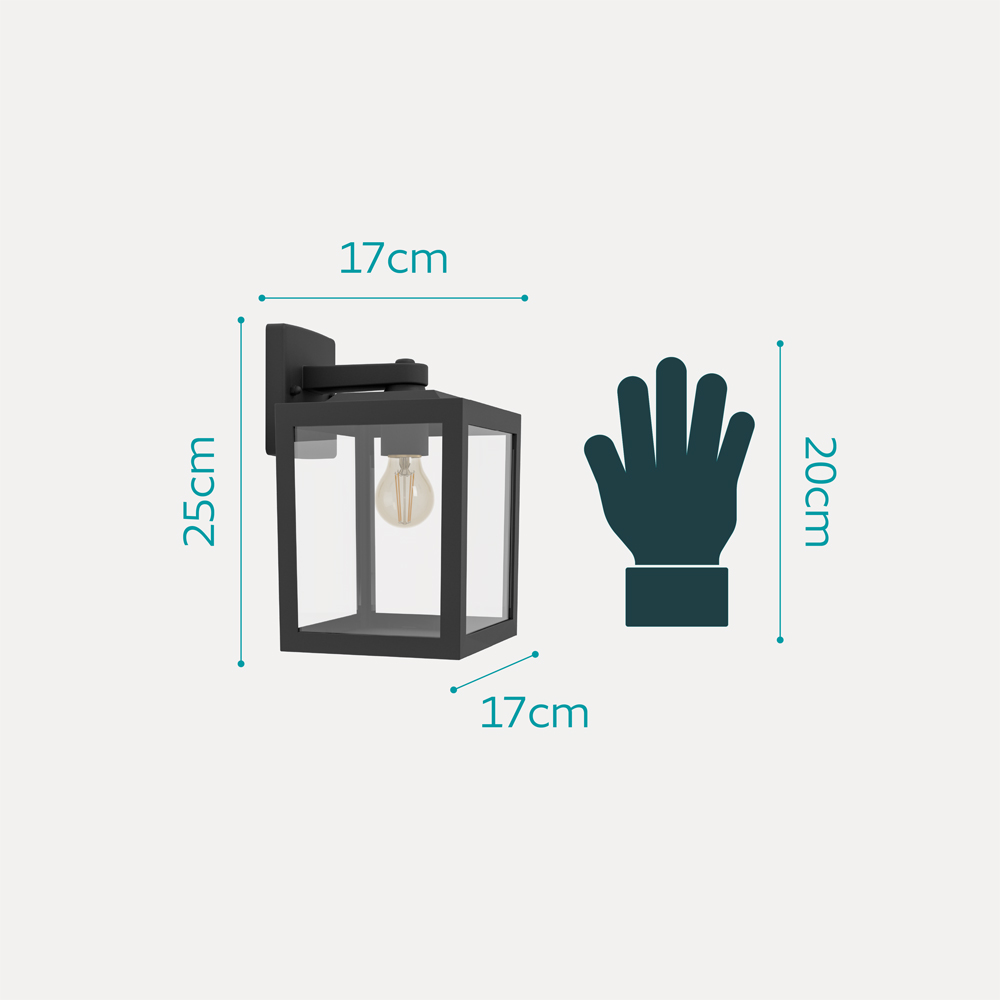 Aplica exterior EGLO Olgiata, 60W, E27, IP44, negru