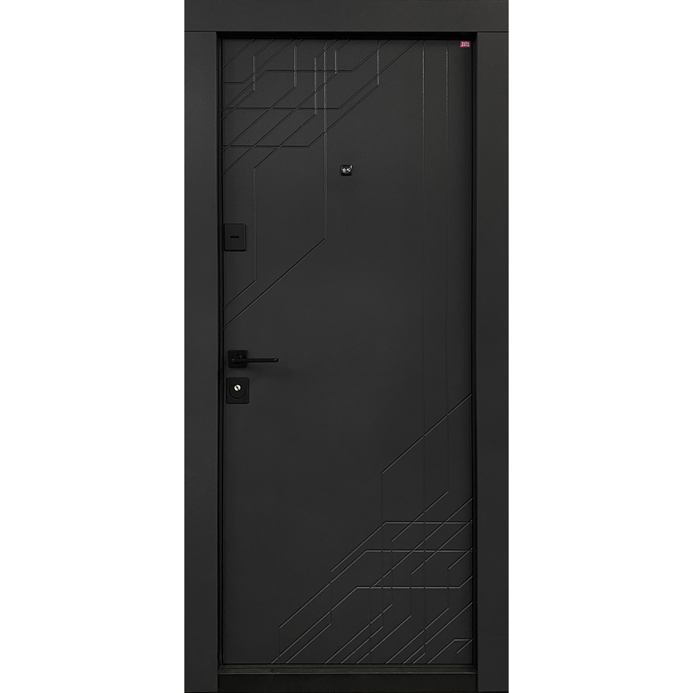 Usa exterior BELLA CASA BC220, fara geam, dreapta, metal, 77 x 194 cm, antracit-alb