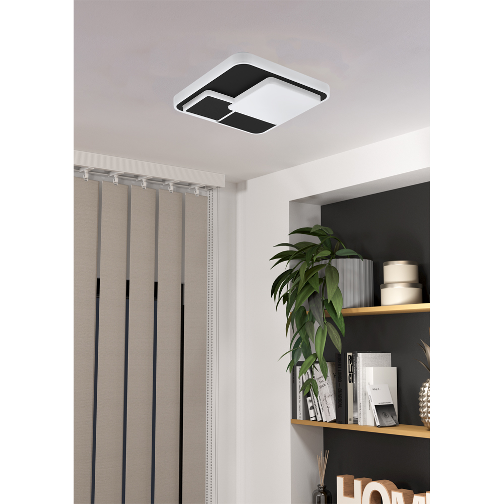 Plafoniera EGLO Lepreso, LED, 19.5W, 2300lm, negru