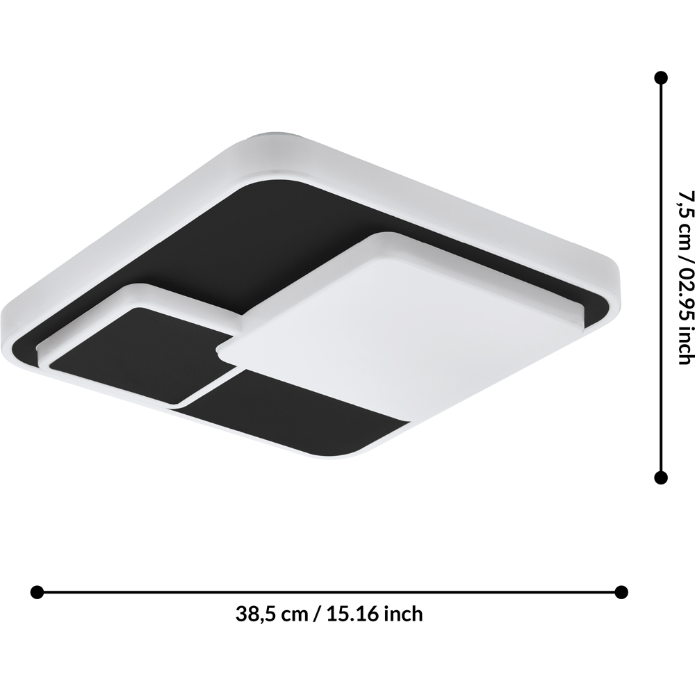 Plafoniera EGLO Lepreso, LED, 19.5W, 2300lm, negru