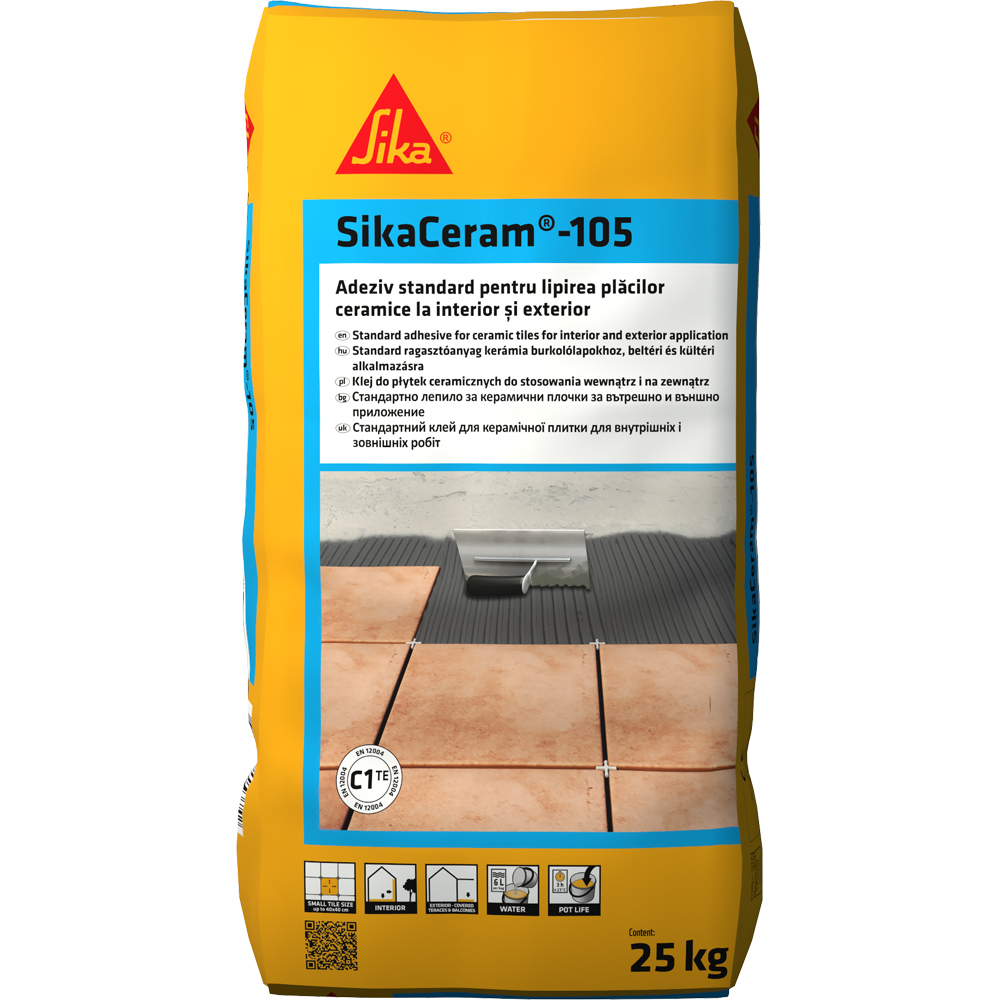Adeziv Sika Ceram -105, C1TE, gri, 25kg