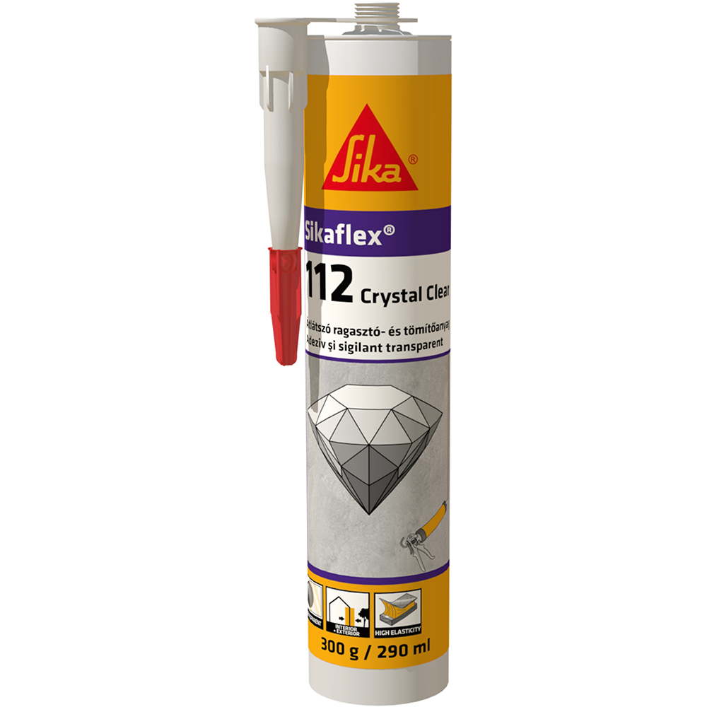 Adeziv si sigilant transparent Sika Sikaflex 112 Crystal Clear, 290 ml
