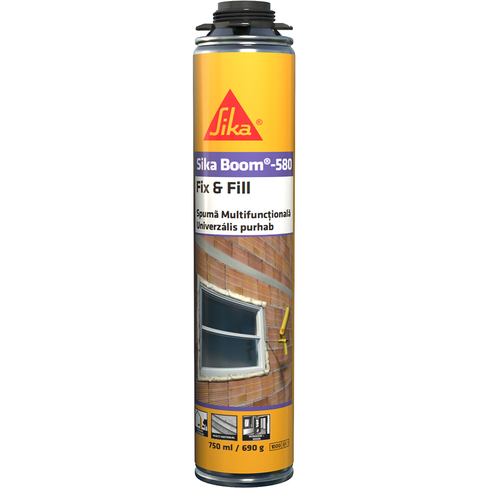 Spuma poliuretanica SIKA Boom 580 Fix & Fill, 750 ml