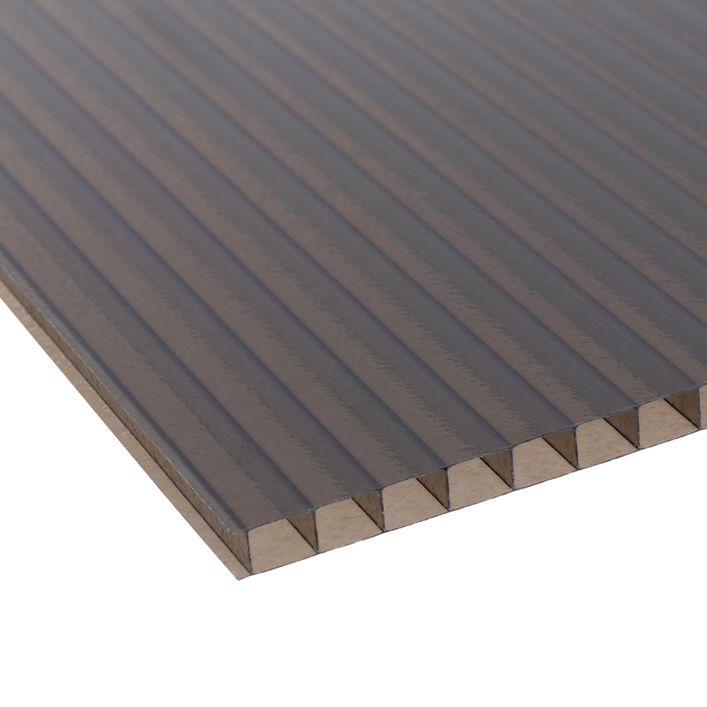 Policarbonat celular Carboplak, 6 x 2.1 m, 8 mm, bronz hammer glass