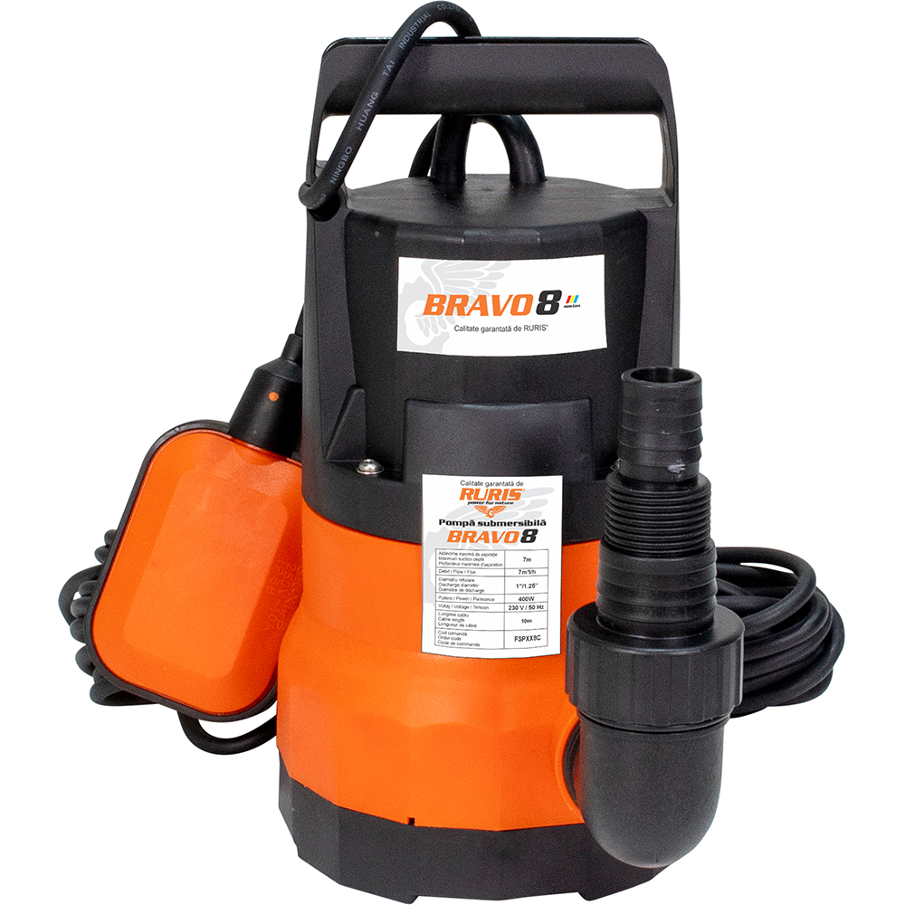 Pompa submersibil Ruris Bravo 8, 400W, 7000l/h