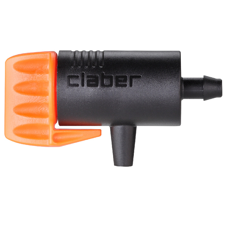 Picurator reglabil final Claber, plastic, negru-portocaliu