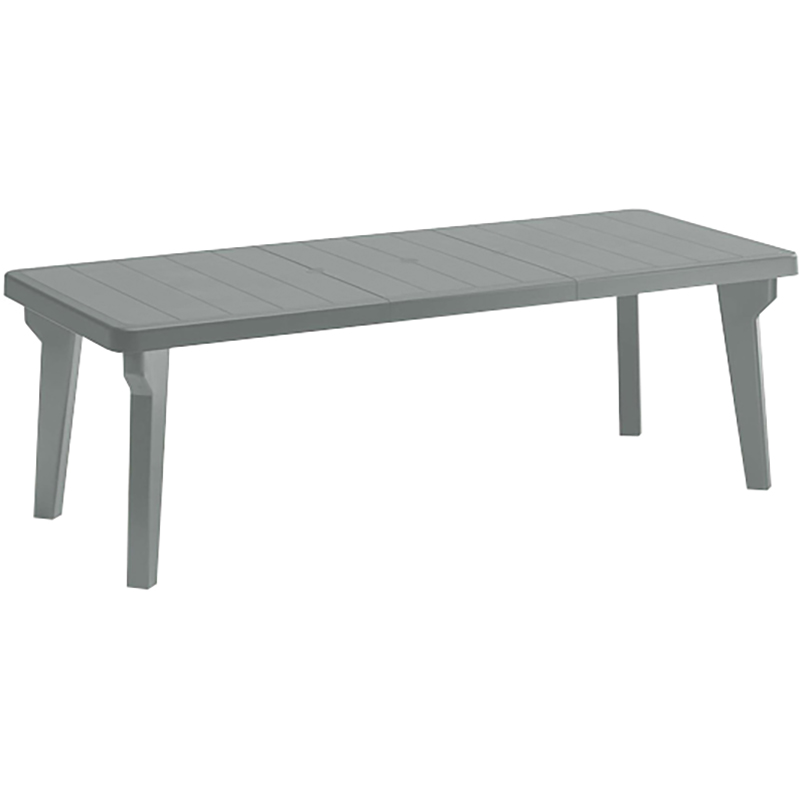 Masa terasa Bica, plastic, 160-220 x 90 cm, gri