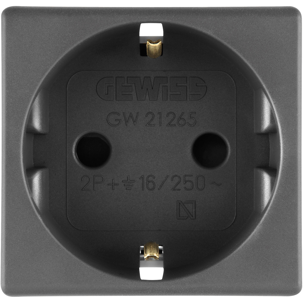Priza schuko GEWISS GW21265, 16A, 250V, 5 bucati, negru