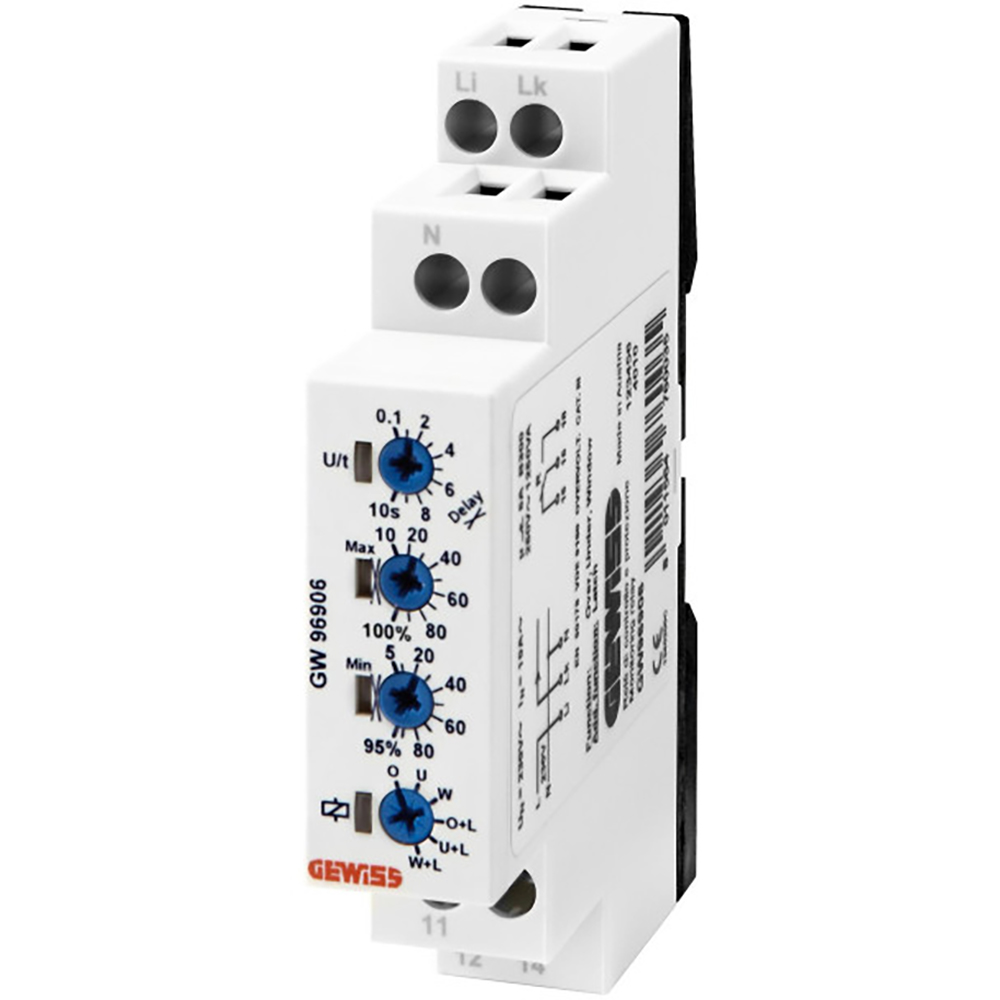 Releu supraveghere faze GEWISS GW96906, 2P, 230V, alb