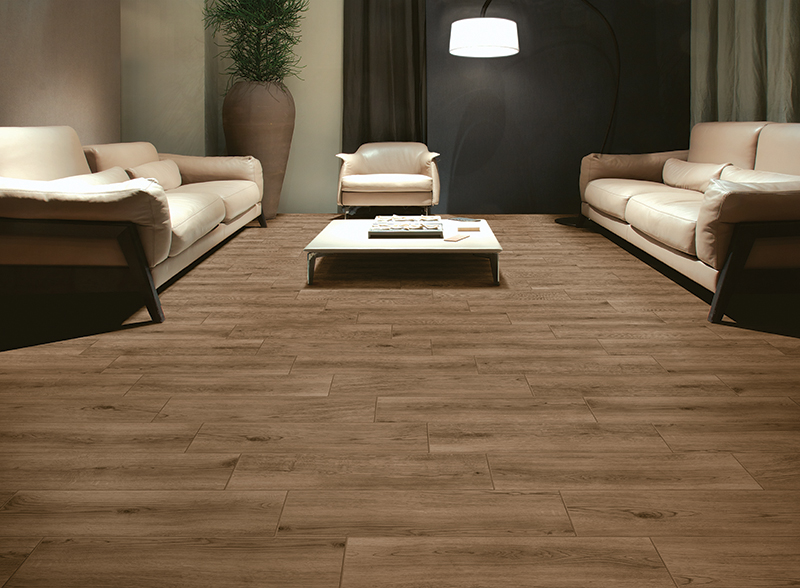 Gresie Interior, Maro, 60 x 15 cm, tip parchet, suprafata 1,62 mp Classic Wood Noce