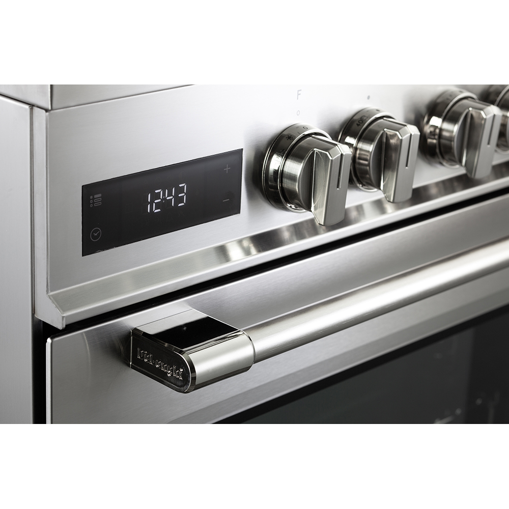 Aragaz profesional DELONGHI PRO 66 MXL PZ RO, 4 arzatoare, Gaz + Electric, L 60 cm, Grill, inox