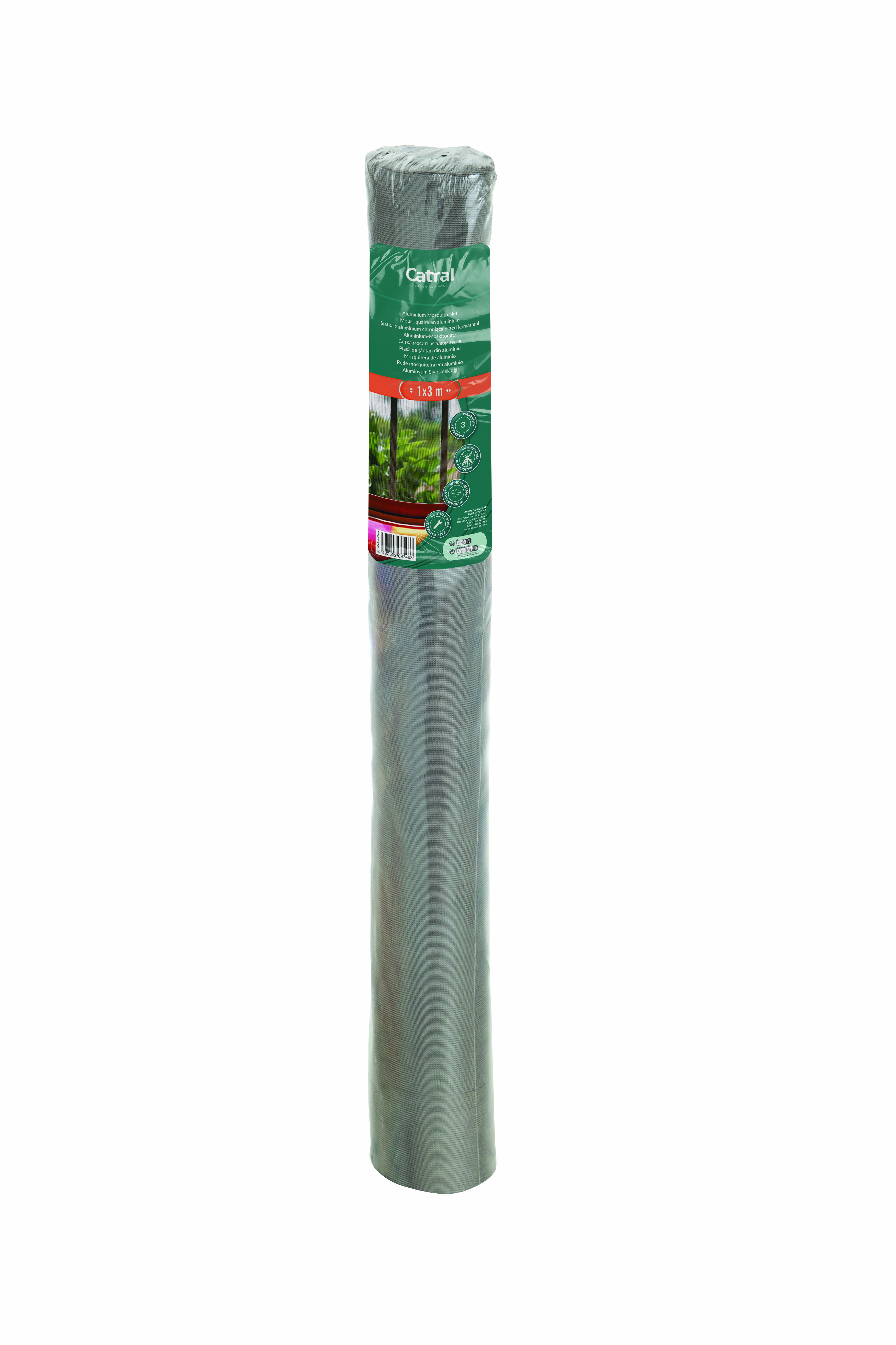 Plasa tantari, aluminiu, 300 x 100 cm, gri