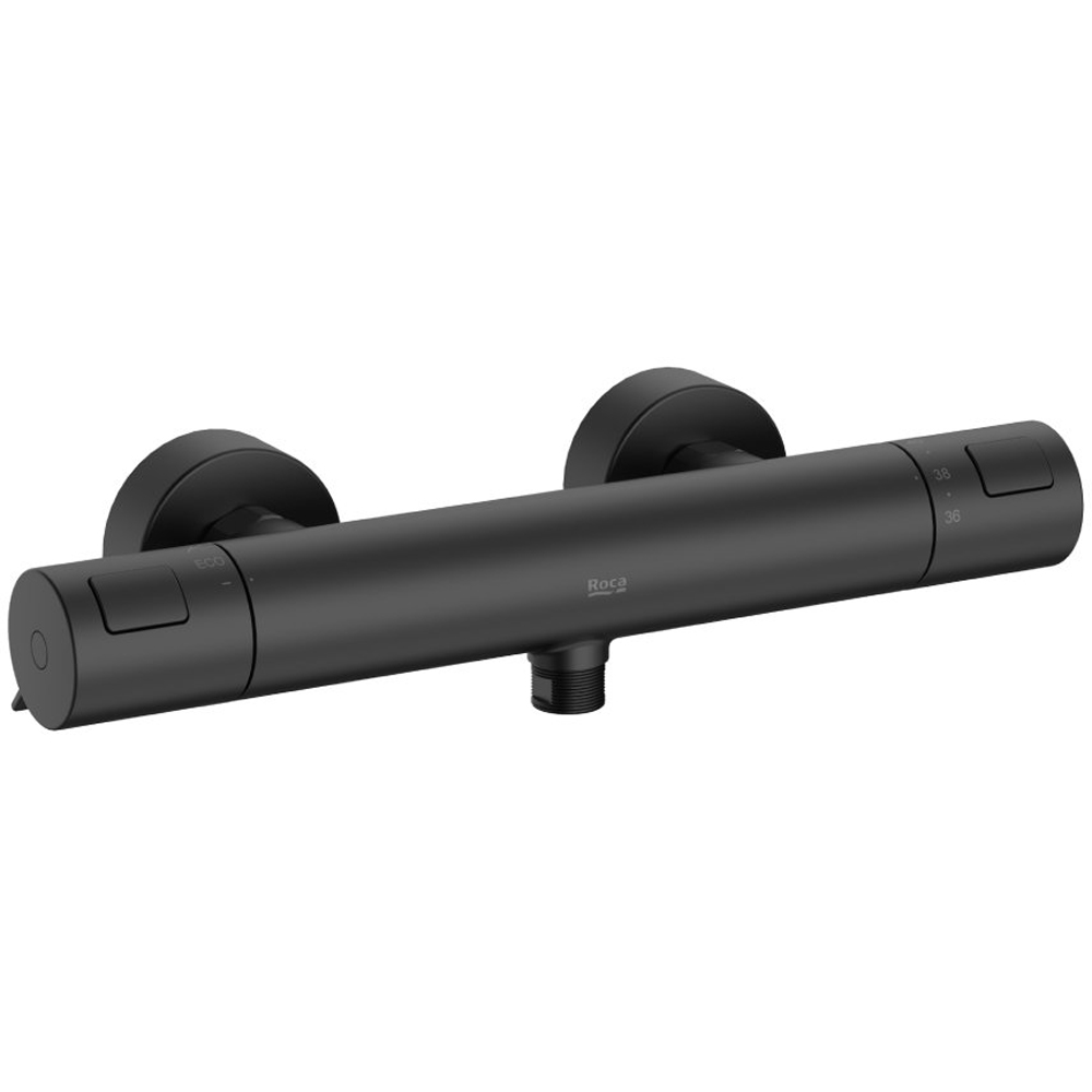 Baterie dus ROCA T-500 A5A2E18NB0, termostat, alama sanitara, negru mat