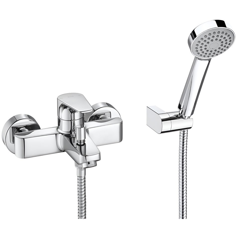 Baterie cada-dus ROCA Atlas  A5A0190C00, set dus inclus, alama sanitara, crom