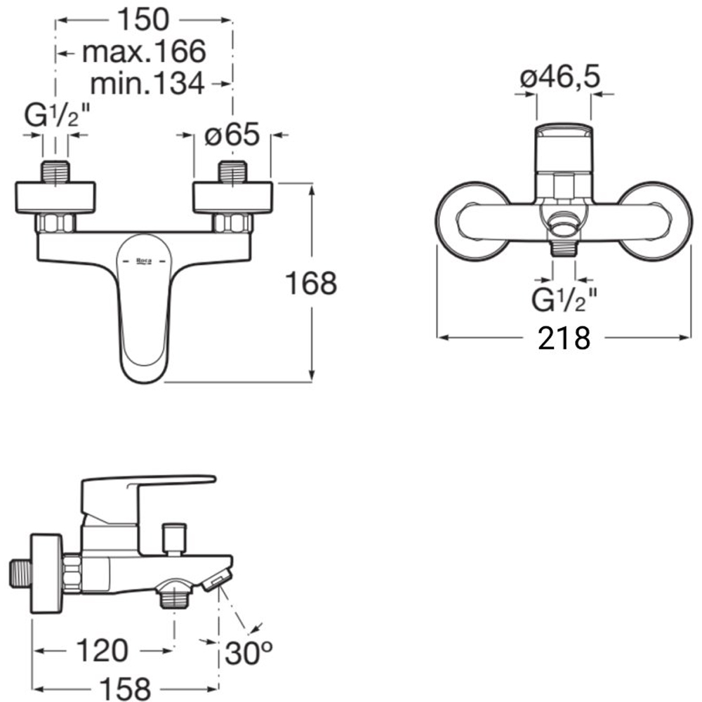 Baterie cada-dus ROCA Victoria Plus A5A014FC00, set dus inclus, alama sanitara, crom