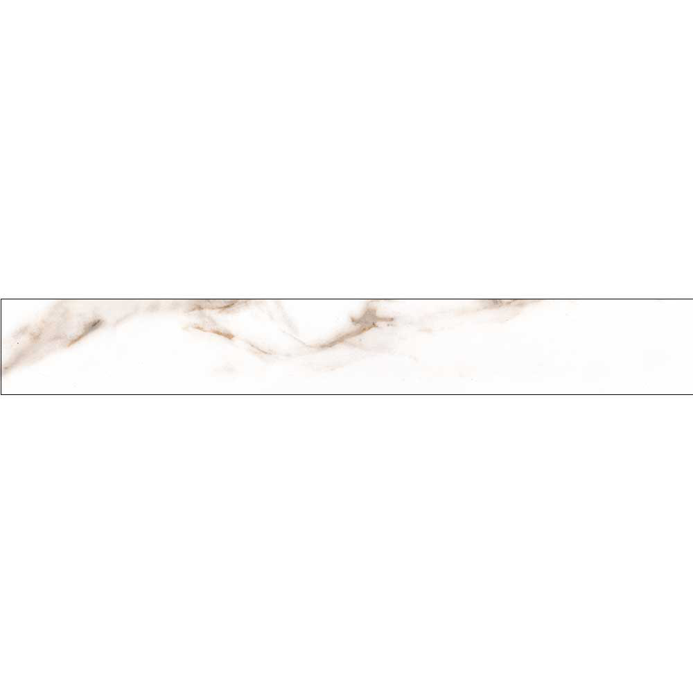Plinta RODAPIE Calcutta Reale, ceramica, 8 x 60 cm, 8 mm, alb
