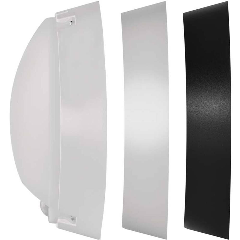 Aplica LED exterior Emos EM-ZM3231, 14W, 1100lm, 4000K, IP54, senzor de miscare, alb-negru