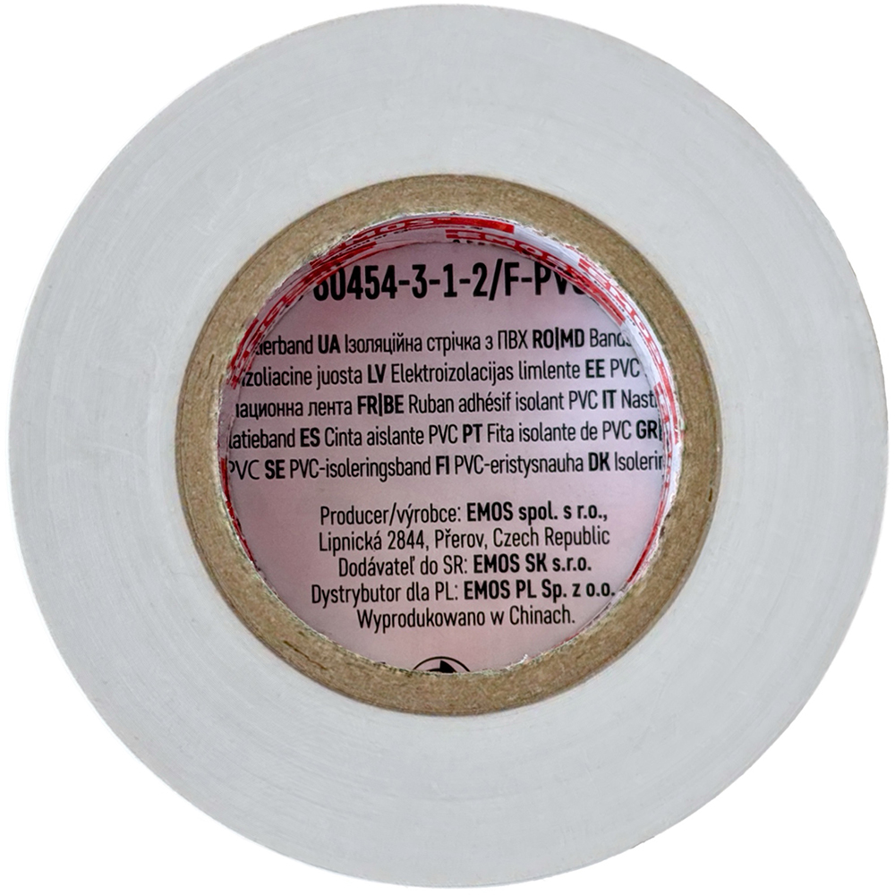 Banda izolatoare PVC EMOS, 19mm x 20m, alb