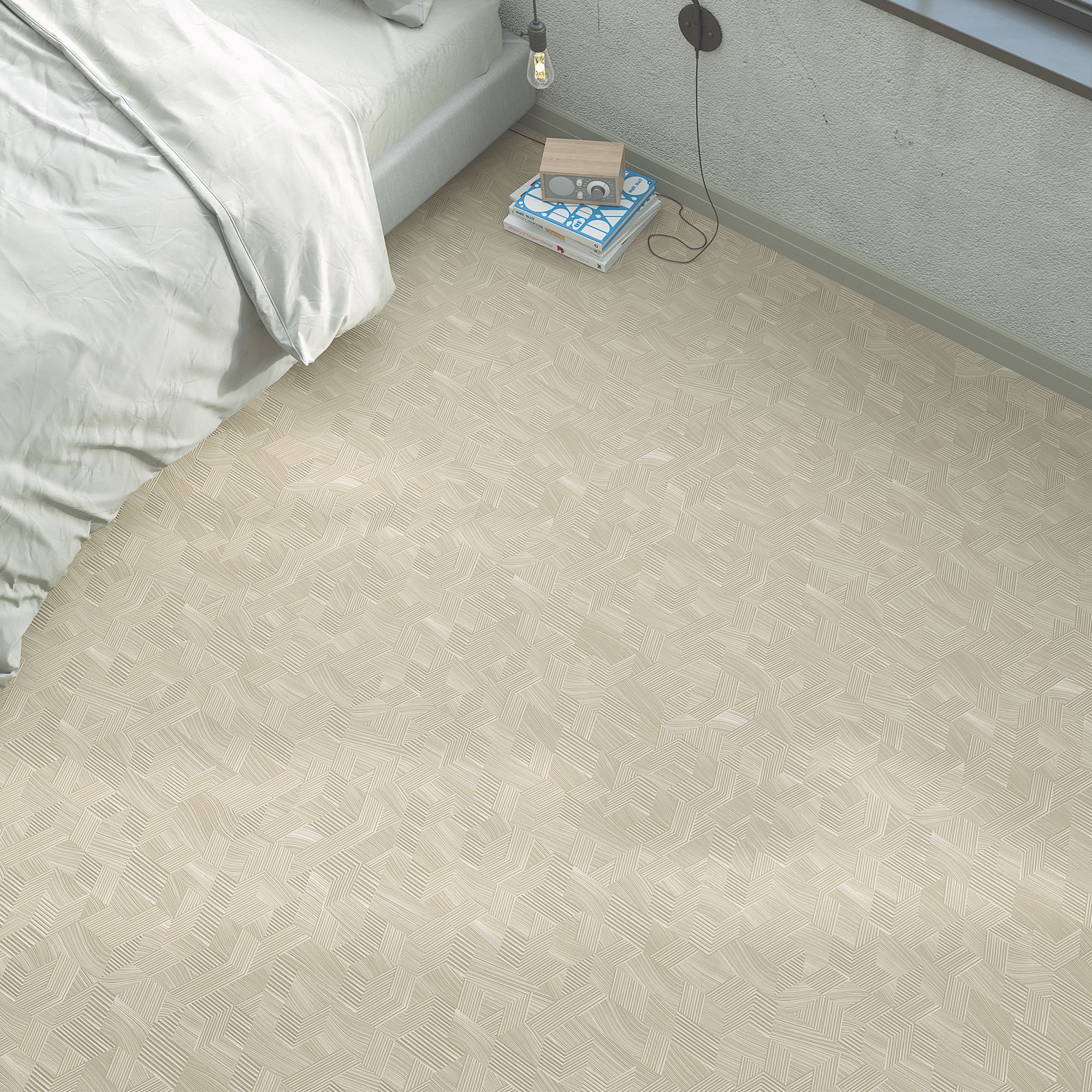 Parchet laminat 12 mm, crem, acoperire per cutie 1.368 mp, AC4, HDF AGT