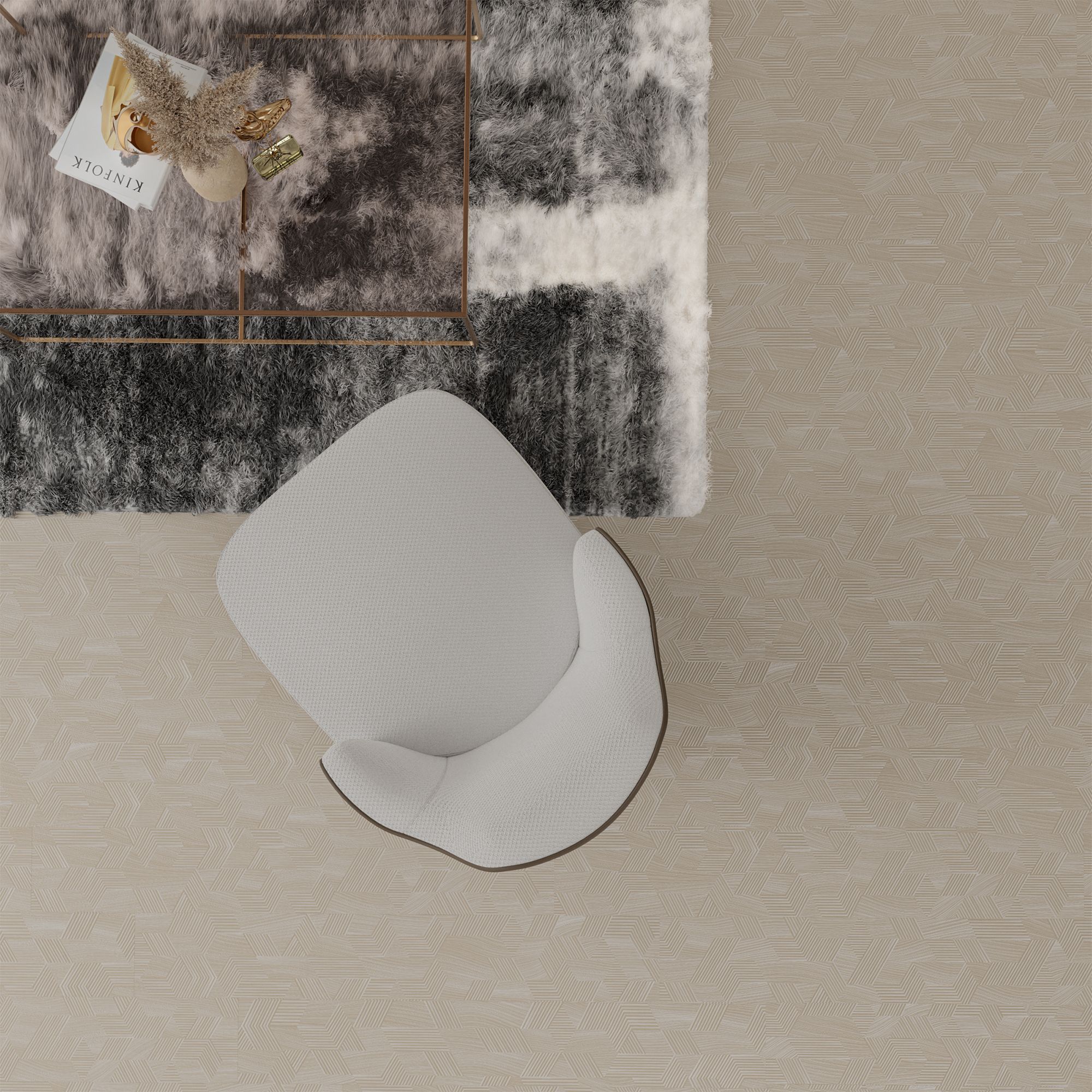 Parchet laminat 12 mm, crem, acoperire per cutie 1.368 mp, AC4, HDF AGT