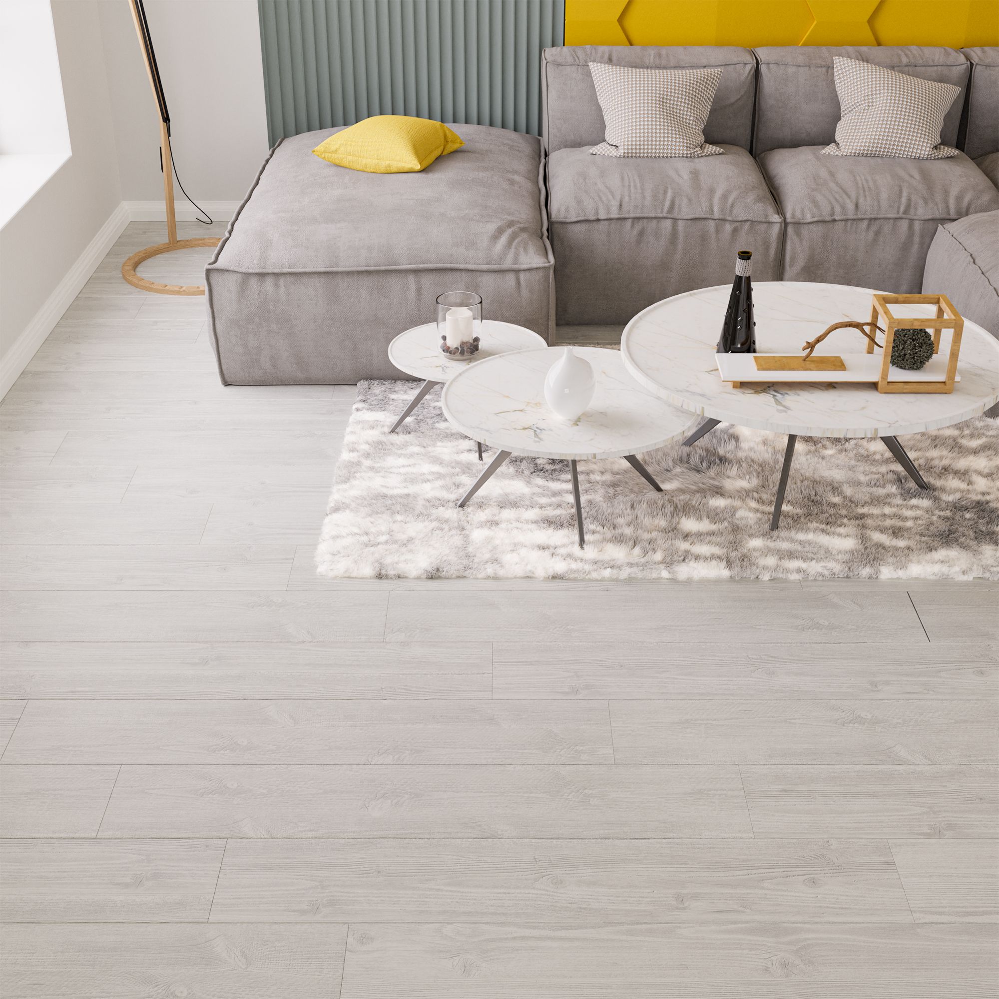 Parchet laminat Neo Concept Casella, 10 mm, AC4, CL32, 1.47 mp/cutie, alb murdar