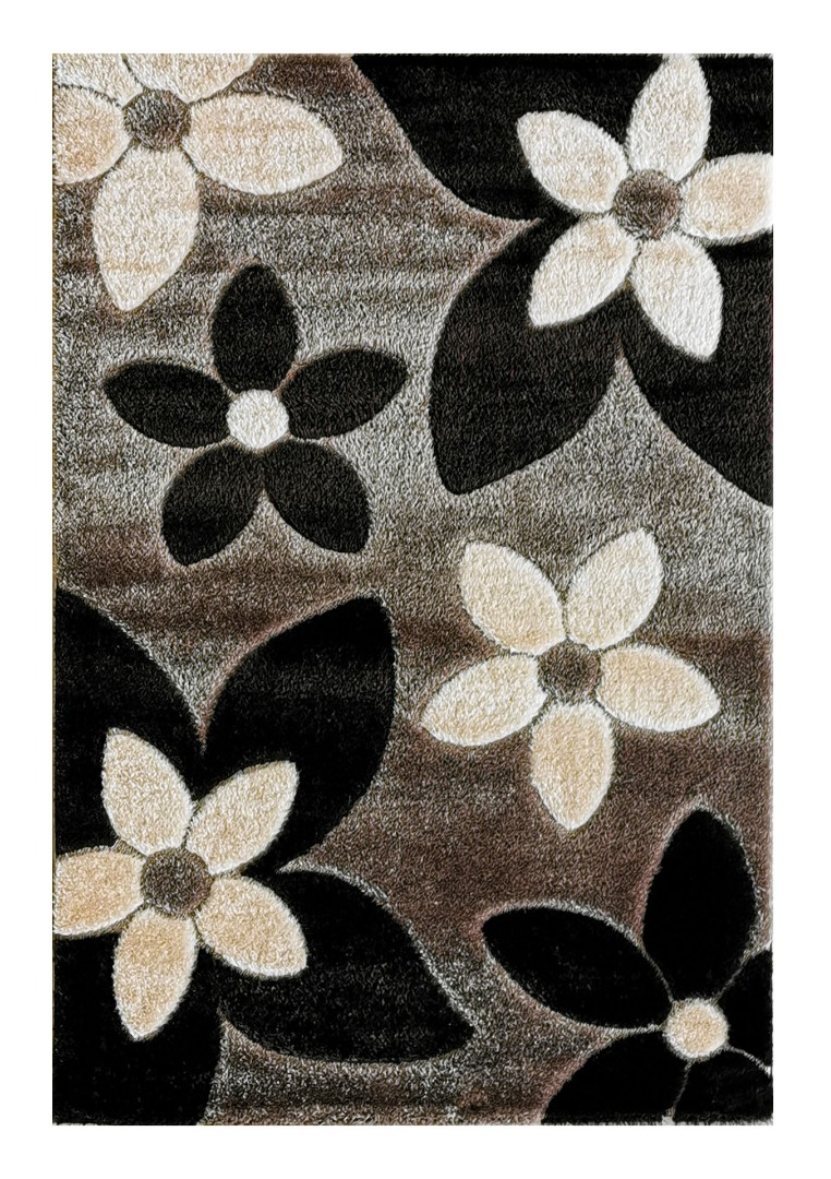 Covor living, gri, polipropilena/poliester, 80 x 150 x 3 cm  Karacahan Sara