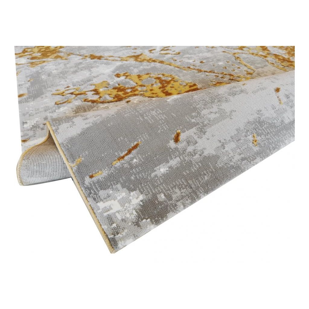 Covor living, gri/crem/galben, poliester, 120 x 180 x 1.1 cm  Karacahan Mira