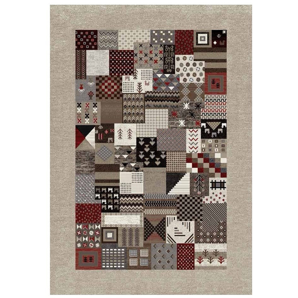 Covor dormitor Print, 120 x 180 cm, polipropilena, multicolor