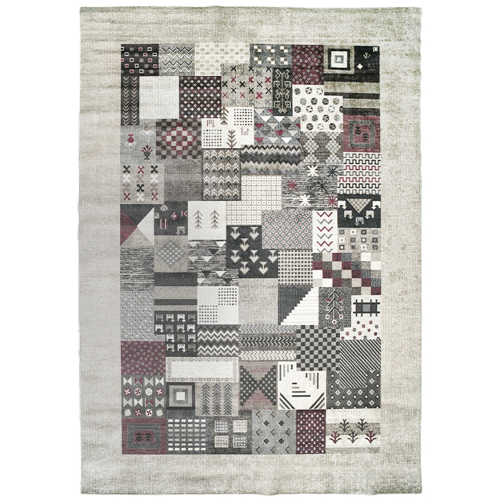 Covor dormitor Print 0031 Vizion, 120 x 180 cm, polipropilena, multicolor