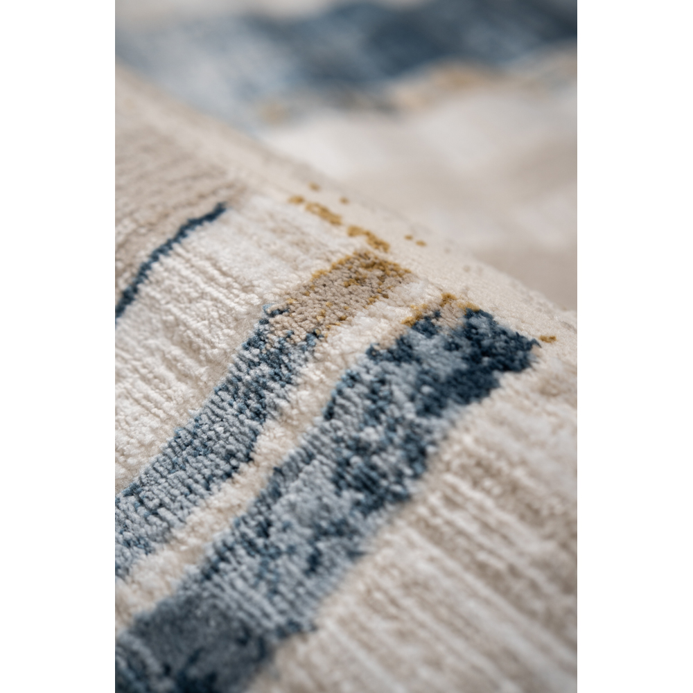 Covor living / dormitor Praga 717B, 160 x 230 cm, poliester, crem-albastru