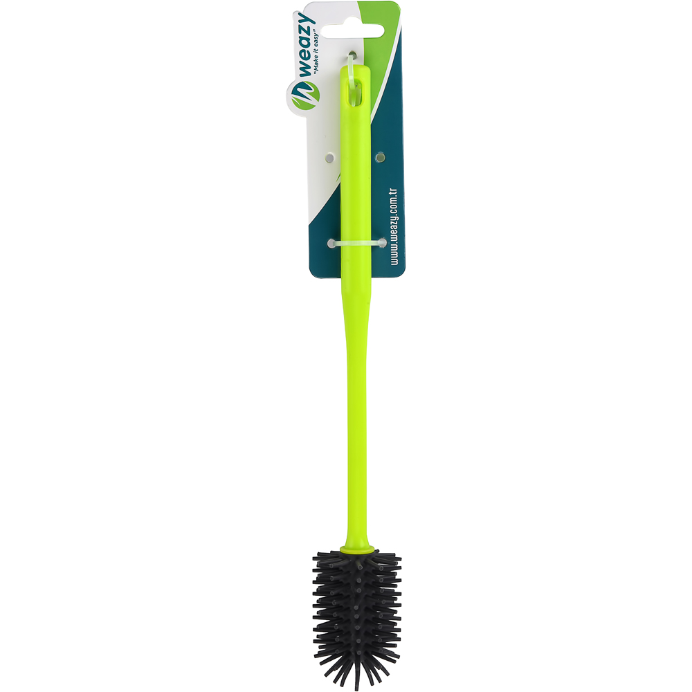 Perie pentru curatat borcane WEAZY, silicon, verde