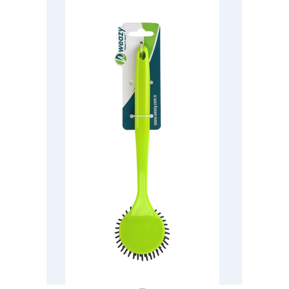 Perie curatat vase WEAZY, silicon, verde