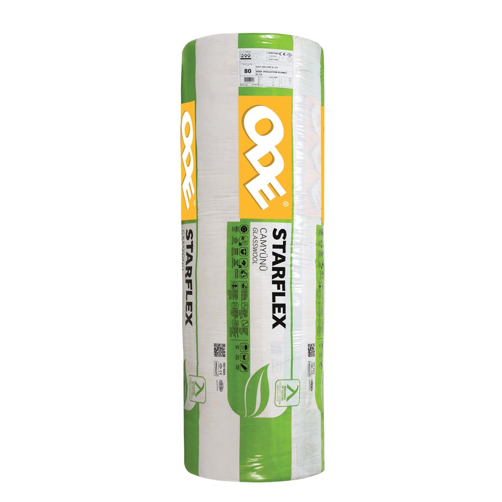 Vata minerala de sticla ODE, folie aluminiu, 0.042 W/mK, 750 x 120 x 10 cm, 9 mp