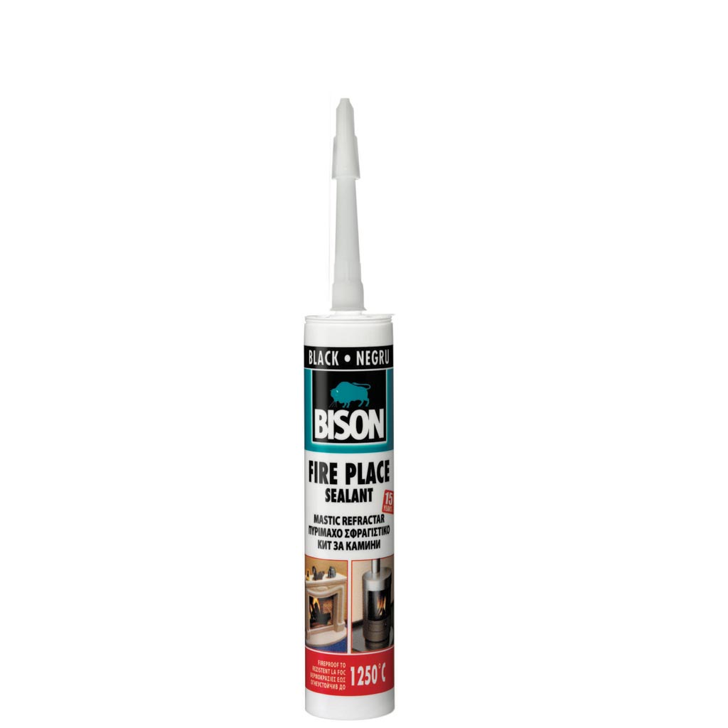 Mastic BISON Fireplace, negru, 530g