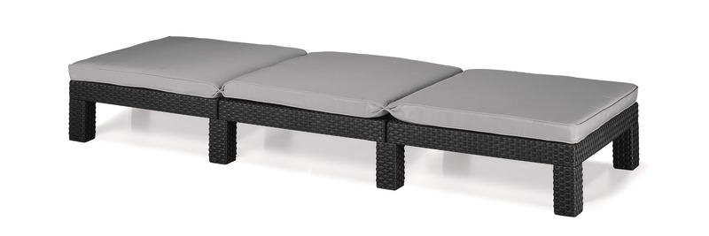 Sezlong terasa KETER Daytona, 195 x 65 cm, gri