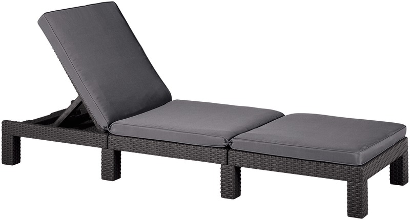 Sezlong terasa KETER Daytona, 195 x 65 cm, gri