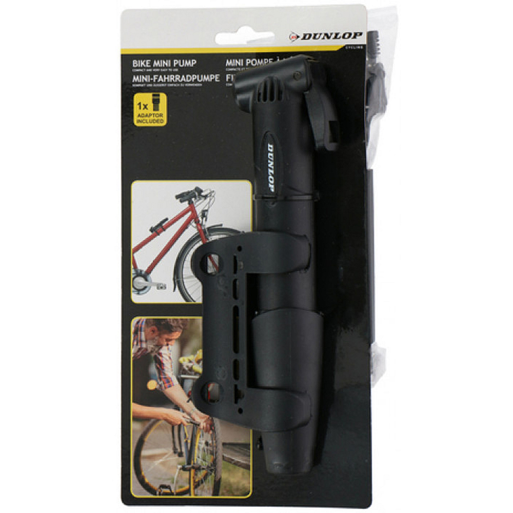Pompa bicicleta DUNLOP 48338, prindere cadru, negru