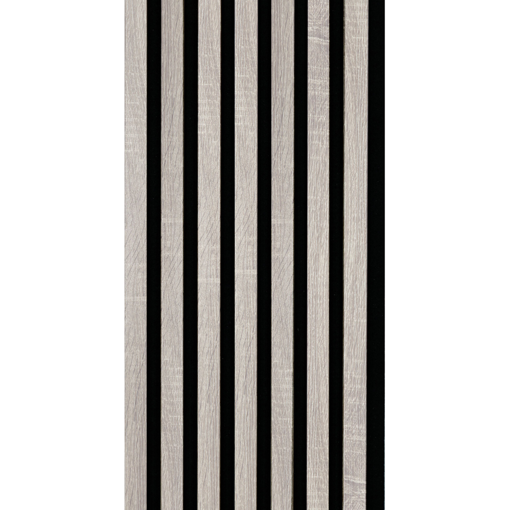 Panou riflaj DELI HOME Essential, 30x260 cm, MDF, stejar gri