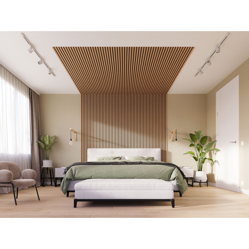 Panou riflaj DELI HOME Essential, 30x260 cm, MDF, stejar