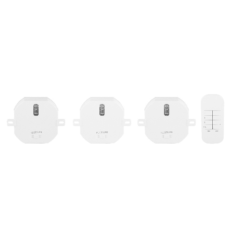 Set comutator lumini SH4-99557, 433 MHz, telecomanda, alb