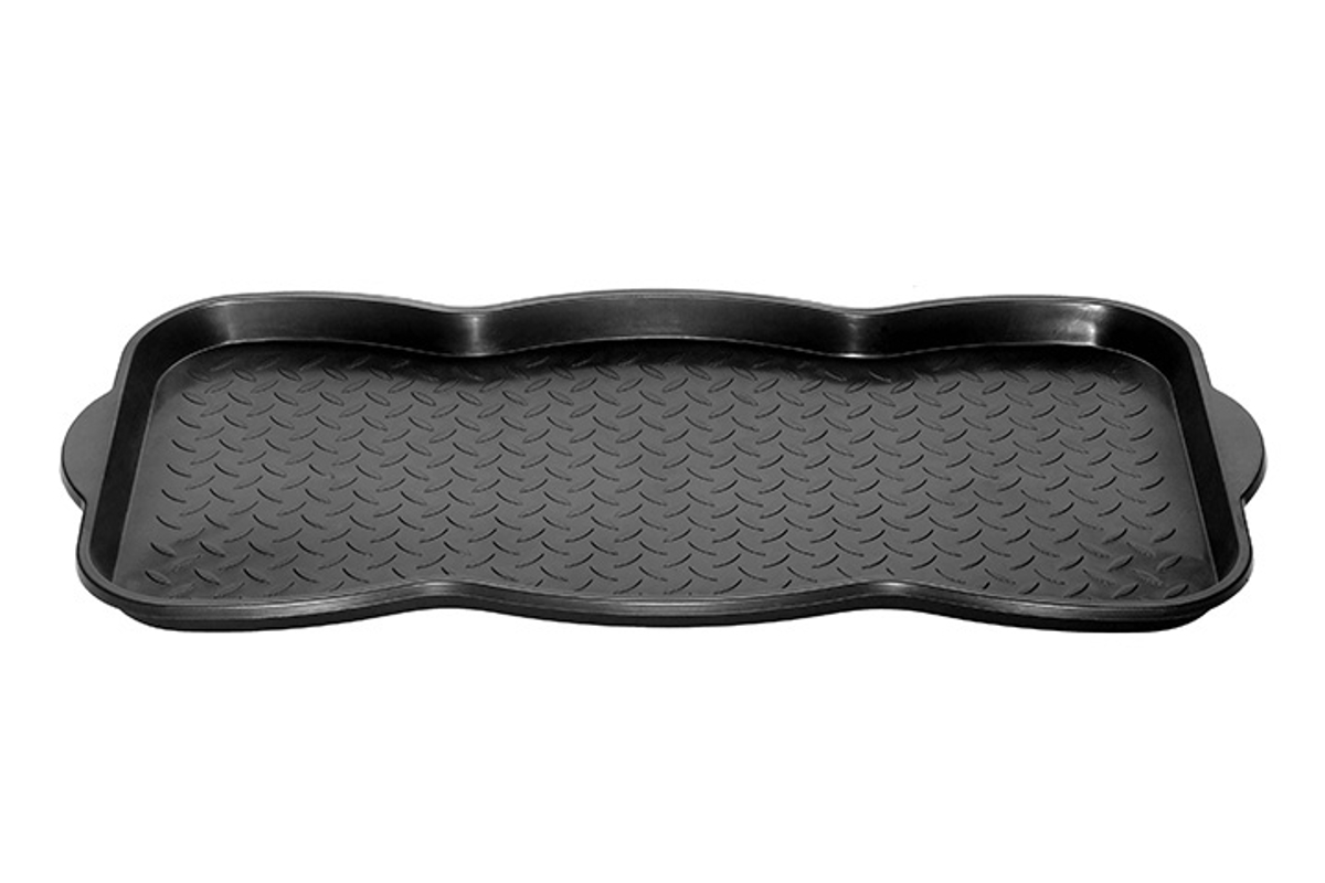 Tavita pantofi pentru 3 perechi, plastic, 38 x 74 cm, negru