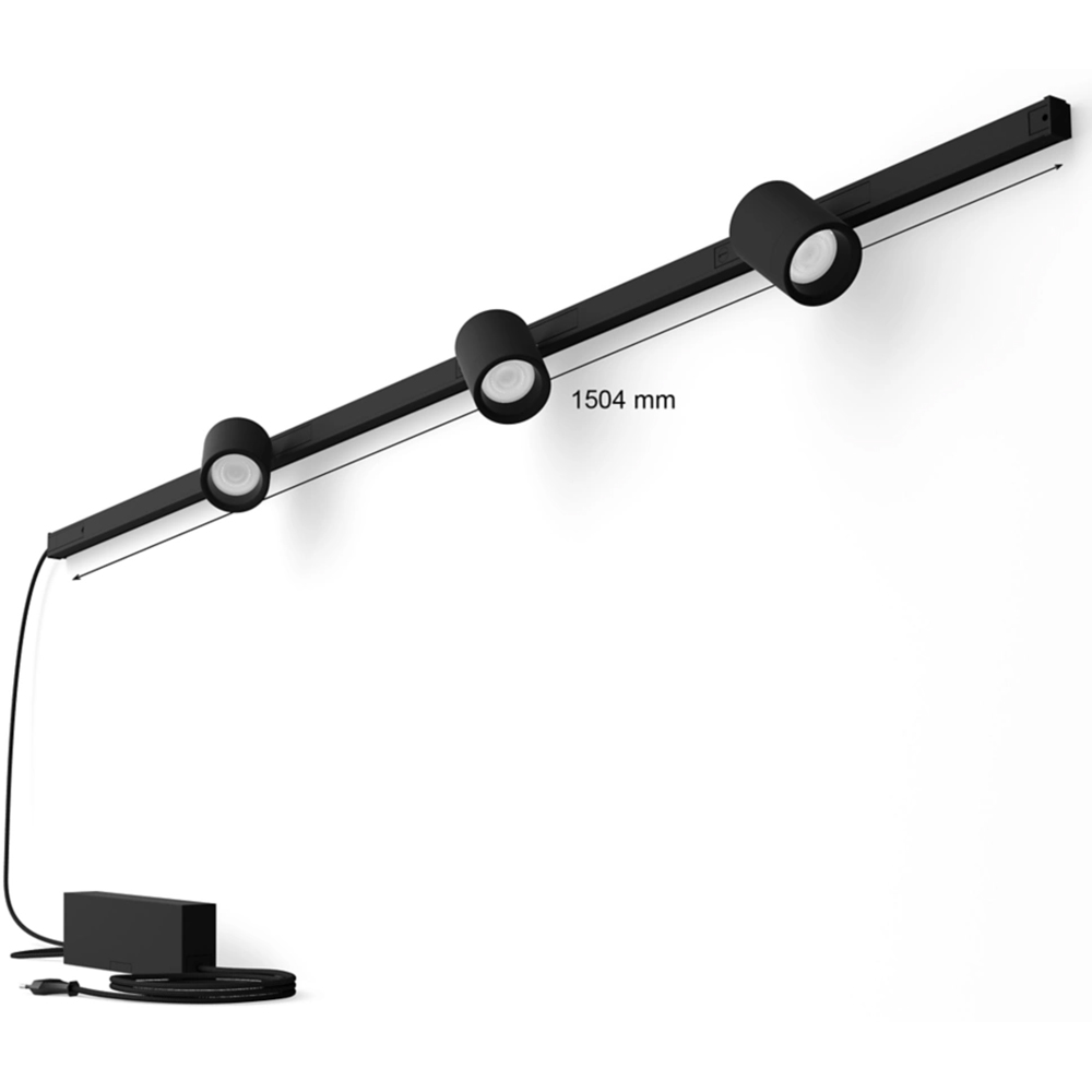 Spot LED smart PHILIPS HUE Perifo, 15.6W, 1530lm, IP20, negru