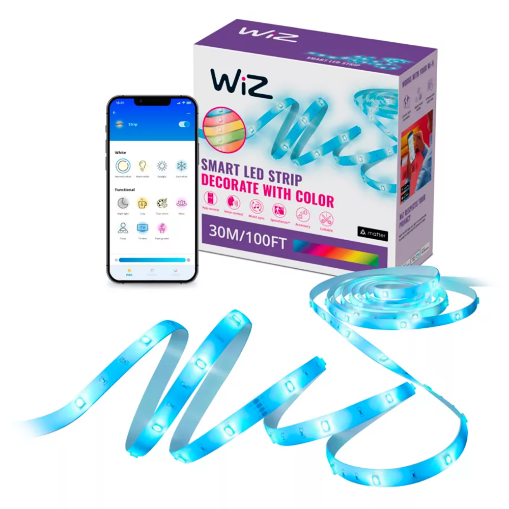 Banda LED WIZ 8720169077102, RGB, Silicon, 30m