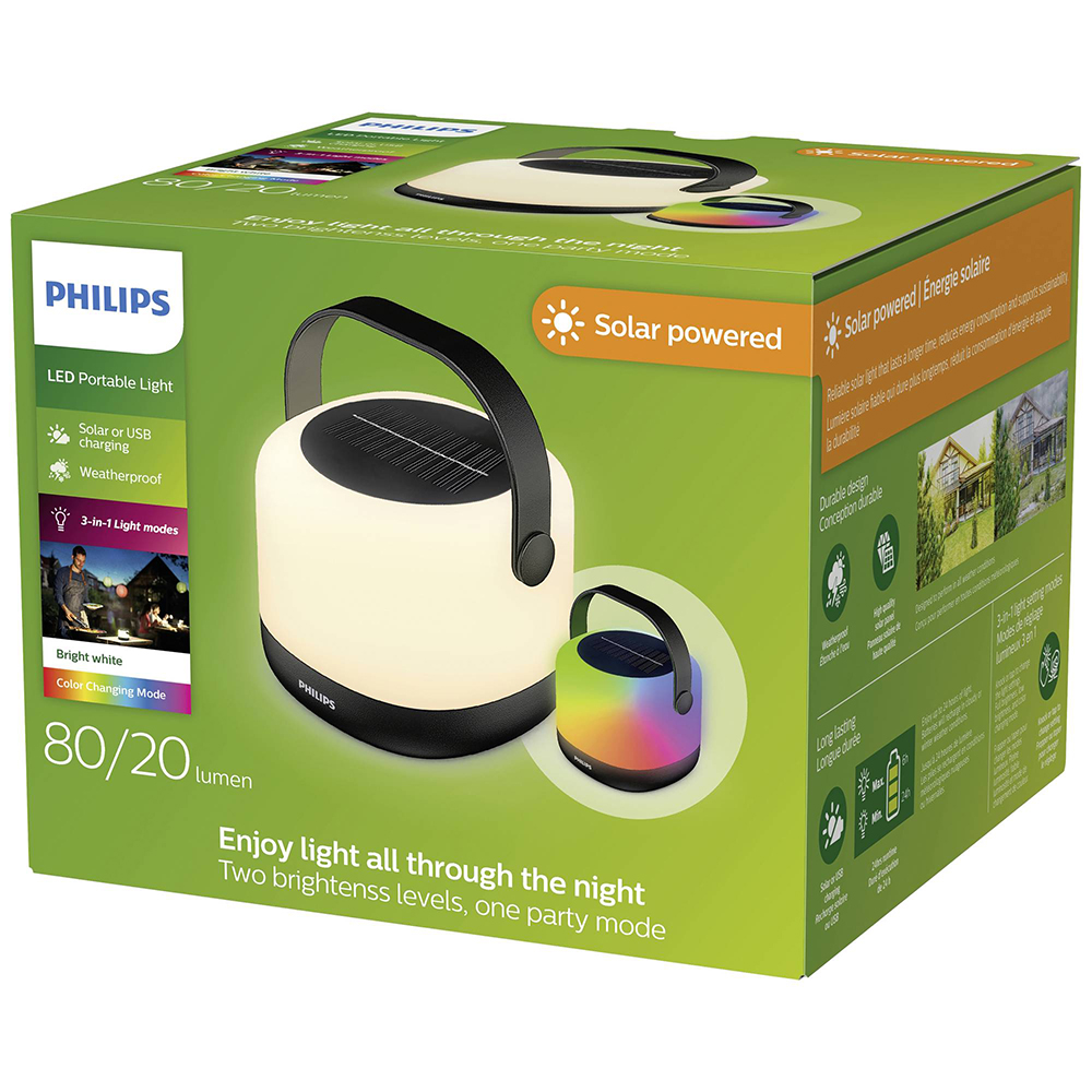 Lampa solara PHILIPS ALULA, 1.2W, 3000K, RGB