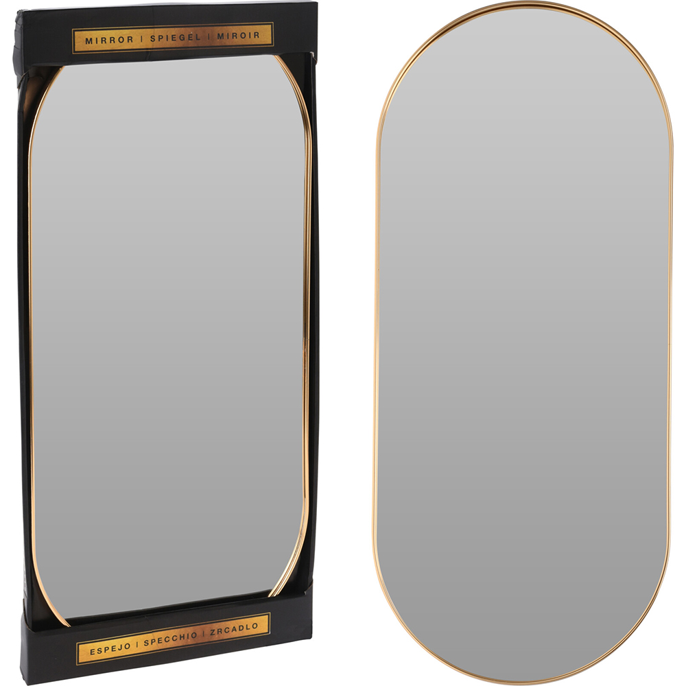 Oglinda decorativa Koopman, 33 x 72.5 cm, auriu