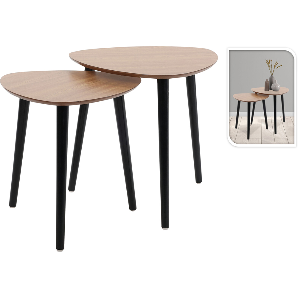 Set 2 masute cafea KR8000120, lemn, maro
