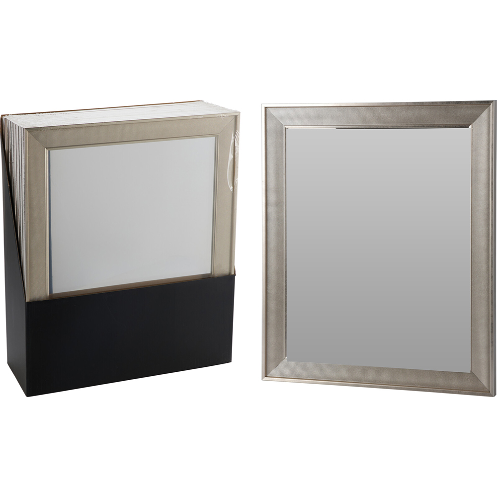 Oglinda decorativa Koopman, 49.5 x 59.5 cm, argintiu
