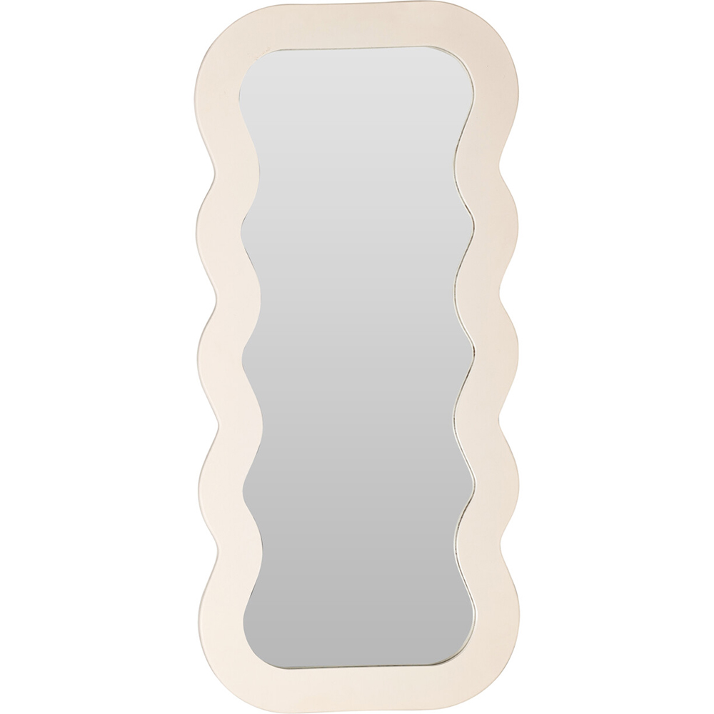 Oglinda decorativa Koopman, 38.5 x 81 cm, crem-alb