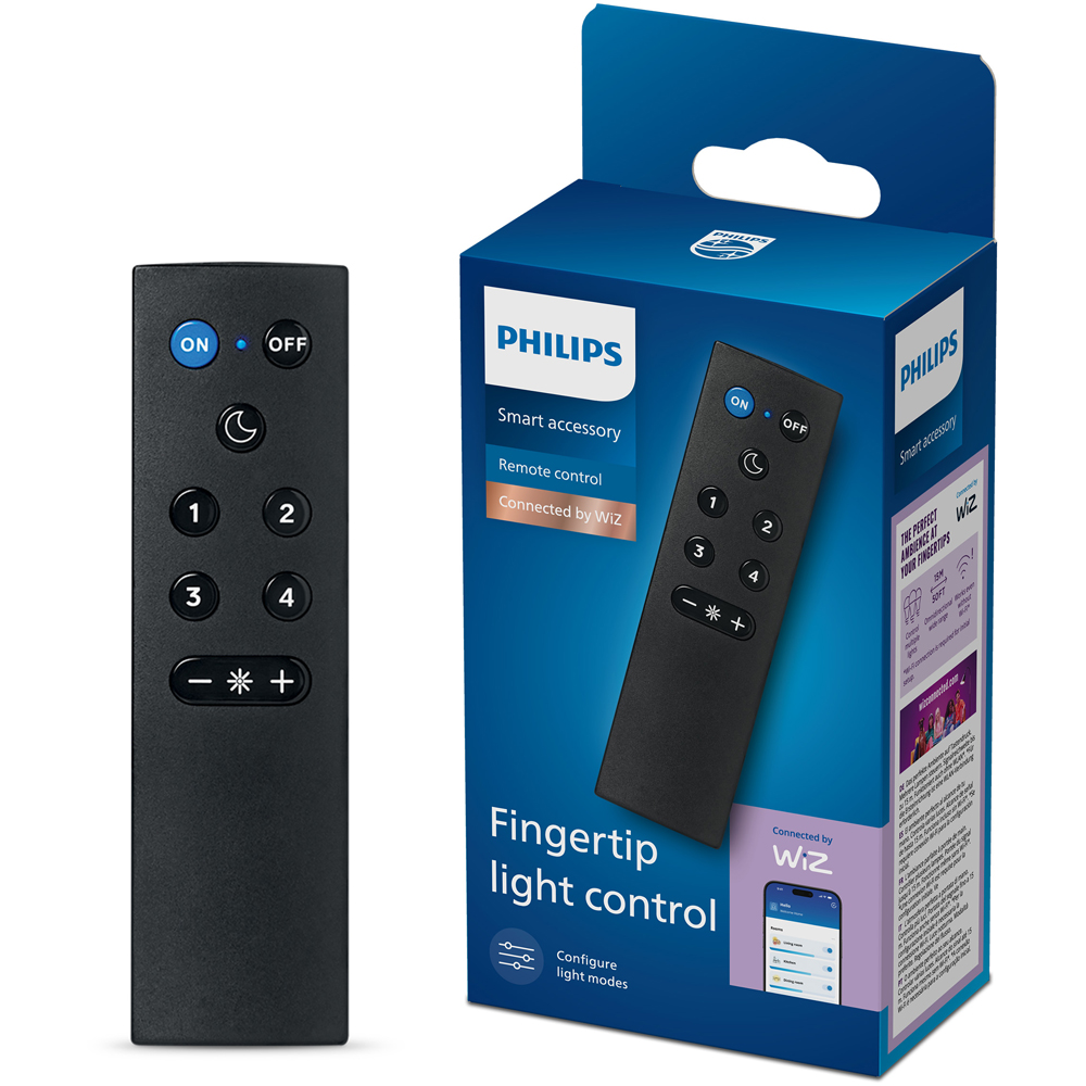 Telecomanda inteligenta PHILIPS 8721103114488, WiZ, IP20, Control max. 15 m, negru
